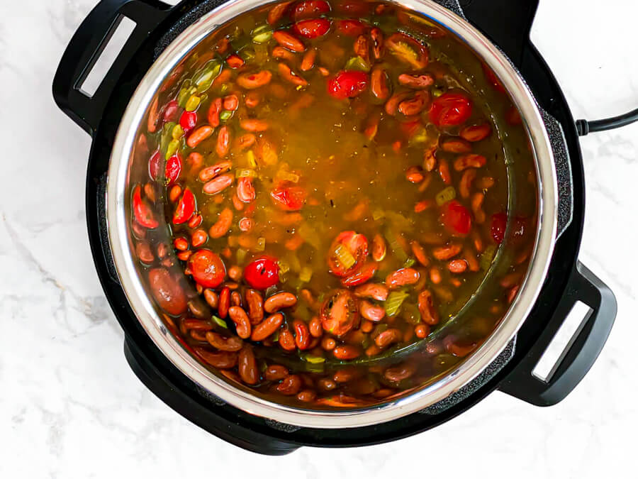 after water has been added into the instant pot